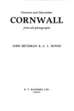 Cover of Victorian and Edwardian Cornwall from Old Photographs