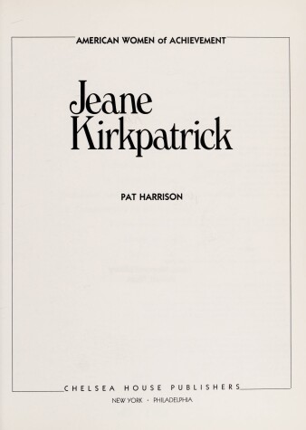 Cover of Jeanne Kirkpatrick