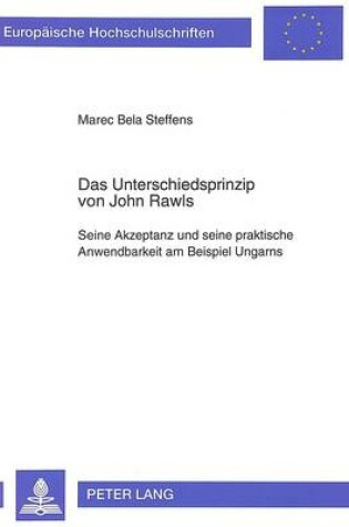 Cover of Das Unterschiedsprinzip Von John Rawls