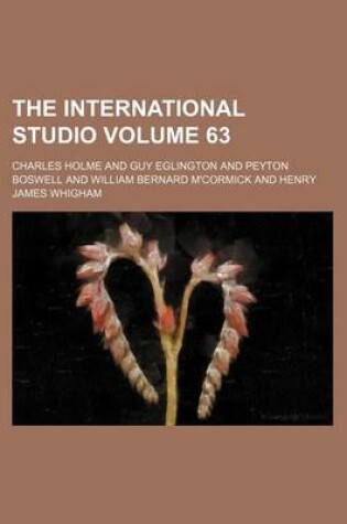 Cover of The International Studio Volume 63