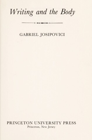 Cover of Writing and the Body