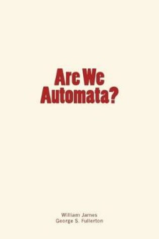 Cover of Are We Automata?