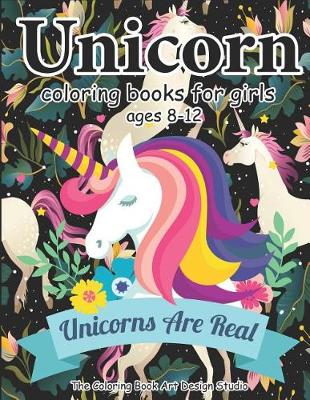 Cover of Unicorn Coloring Books for Girls ages 8-12