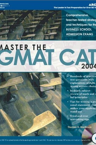 Cover of Master the Gmat Cat, 2004/E W/CD