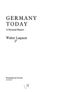 Book cover for Germany Today