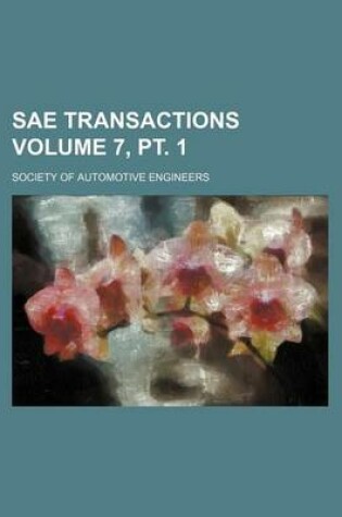 Cover of Sae Transactions Volume 7, PT. 1