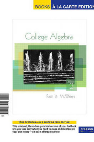 Cover of College Algebra, Books a la Carte Edition