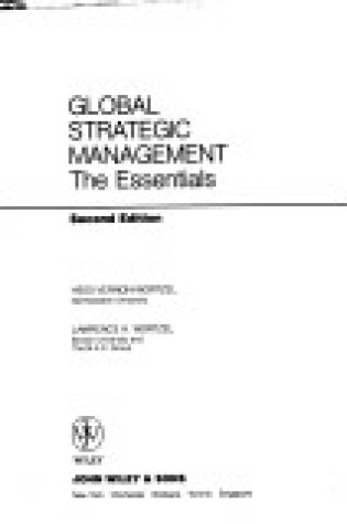 Cover of Global Strategic Management