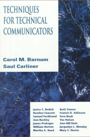 Cover of Techniques for Technical Communicators