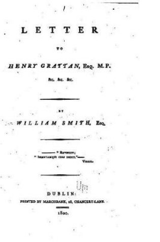 Cover of Letter to Henry Grattan, Esq.