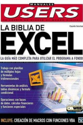 Cover of La Biblia de Microsoft Excel XP