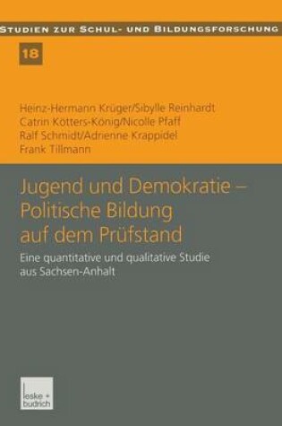 Cover of Jugend und Demokratie — Politische Bildung auf dem Prüfstand