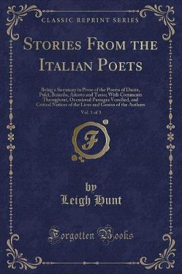 Book cover for Stories from the Italian Poets, Vol. 1 of 3