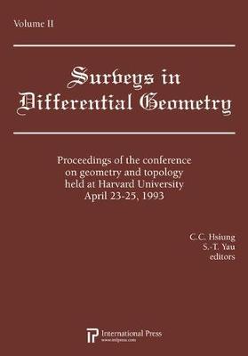 Cover of Proceedings of the Conference on Geometry and Topology held at Harvard University, April 23-25, 1993