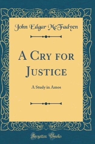 Cover of A Cry for Justice