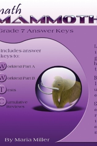 Cover of Math Mammoth Grade 7 Answer Keys