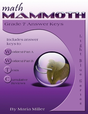 Book cover for Math Mammoth Grade 7 Answer Keys