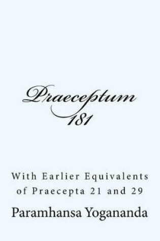 Cover of Praeceptum 181