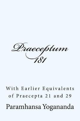 Book cover for Praeceptum 181