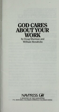 Book cover for God Cares about Your Work