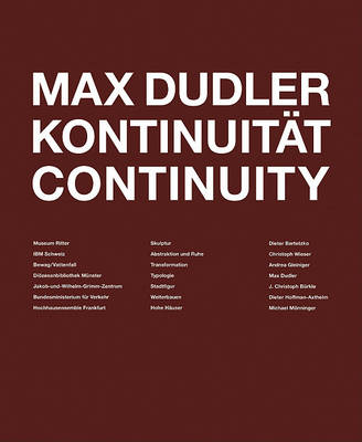 Book cover for Max Dudler Continuity