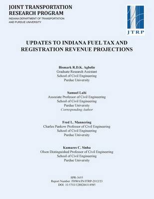 Book cover for Updates to Indiana Fuel Tax and Registration Revenue Projections