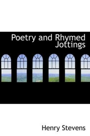 Cover of Poetry and Rhymed Jottings