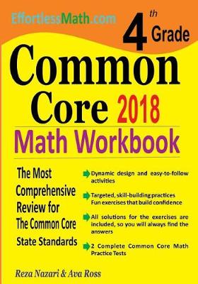 Book cover for 4th Grade Common Core Math Workbook