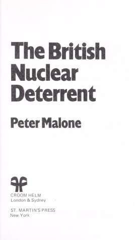 Book cover for The British Nuclear Deterrent