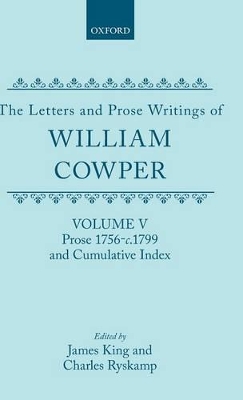 Cover of V: Prose 1756-c.1799 and Cumulative Index