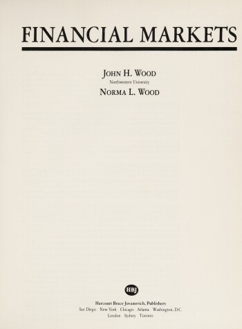 Book cover for Wood Financial Markets