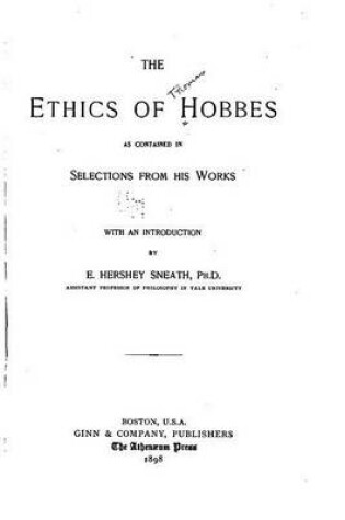 Cover of The Ethics of Hobbes, as contained in selections from his works