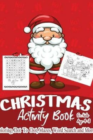 Cover of Christmas Activity Book for Kids Ages 4-8