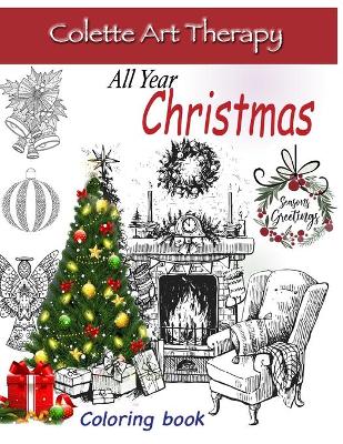 Book cover for All year CHRISTMAS Coloring Book