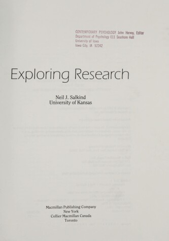 Cover of Exploring Research