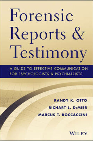 Cover of Forensic Reports and Testimony