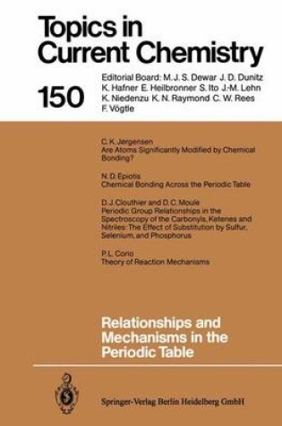 Cover of Relationships and Mechanisms in the Periodic Table