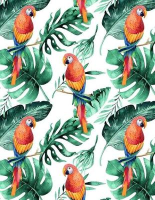 Book cover for My Big Fat Bullet Journal for Bird Lovers Tropical Parrots Pattern 5