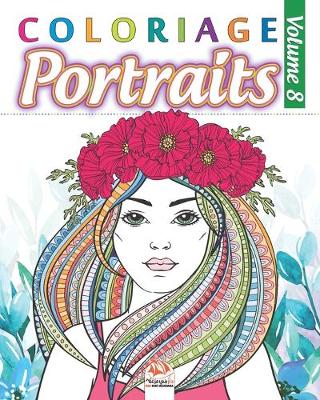 Book cover for Coloriage Portraits 8