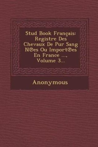 Cover of Stud Book Francais