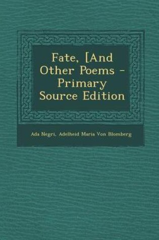 Cover of Fate, [And Other Poems