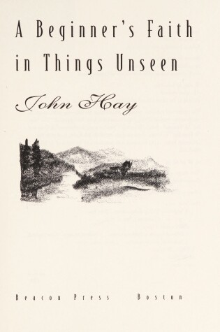 Cover of A Beginner's Faith in Things Unseen