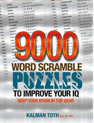 Book cover for 9000 Word Scramble Puzzles to Improve Your IQ