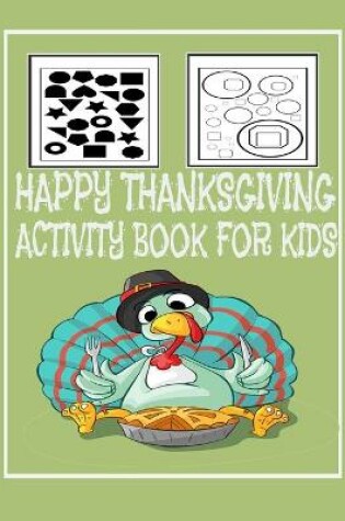 Cover of happy thanksgiving activity book for kids