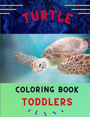 Book cover for Turtle coloring book for toddlers