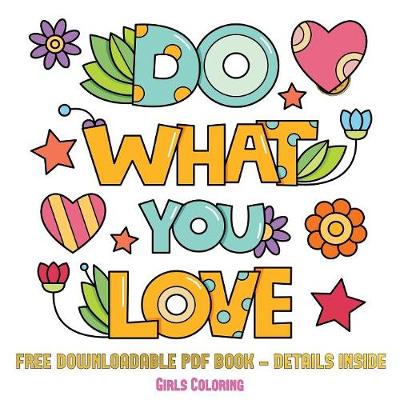 Book cover for Girls Coloring (Do What You Love)