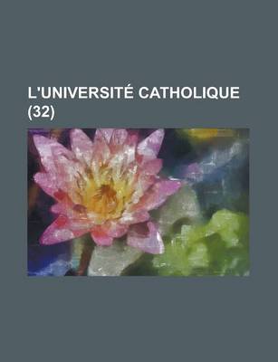 Book cover for L'Universite Catholique (32)