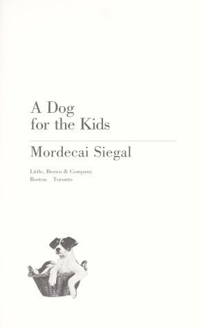 Book cover for A Dog for the Kids