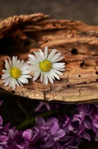 Cover of White and Purple Flowers on a Fallen Log in the Woods