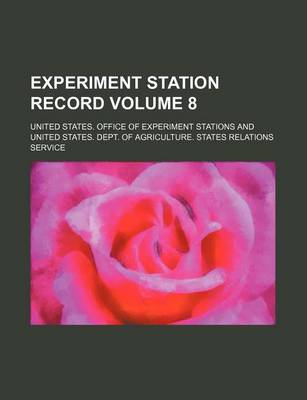 Book cover for Experiment Station Record Volume 8